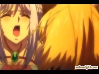 Binding hentai prinsesse med bigtits knullet av shemale anime