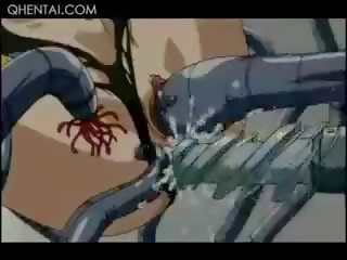 Hentai pechugona adulto presilla prisoner wrapped y follada por grande tentáculos