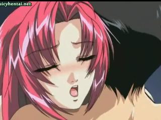 Pink haired hentai lassie gets licked