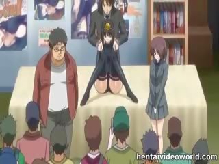 Anime školáčka gang tresk v verejnosť
