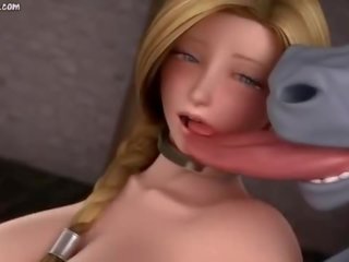 Crazy animated takes massive cock
