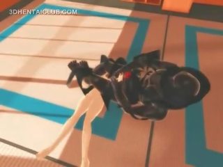 Anime karatè tesoro scopata mostri gigante membro