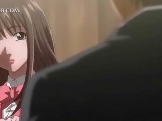 Svůdný 3d anime svůdnice foukání a zkurvenej těžký phallus