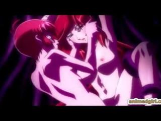 Prichytené hentai damsel príťažlivé poking podľa transsexuál anime